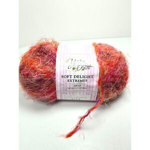Yarn Bee EX Red Yarn Skein Soft Delight Extremes 219 Yds. Rated 3 Twist